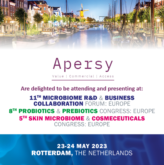 Apersy at the 11th Microbiome & Probiotic R&D & Business Collaboration Forum: Europe, Rotterdam, 23-24 May 2023